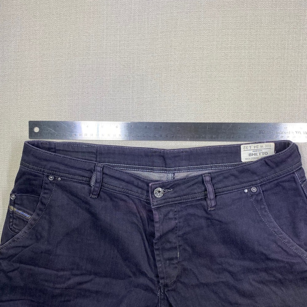 Diesel Bhetto Mens Slim Straight Jeans 34 Dark Wash Stretch Denim Pants - Picture 3 of 13